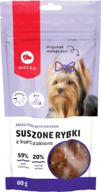 MACED Suszone Rybki i Kurczak Przysmak małego psa 60g