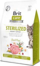 BRIT CARE Cat GF STERILIZED Immunity Wieprzowina 400g - Zdjęcie główne