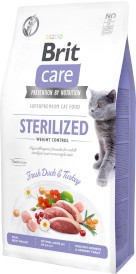 BRIT CARE Cat GF STERILIZED Weight Control Kaczka 7kg