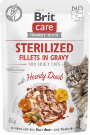 BRIT Care Cat GF STERILIZED Duck Kaczka Sos 85g - Zdjęcie główne