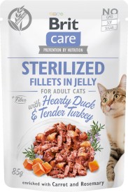 BRIT Care Cat GF STERILIZED Duck Turkey Galaretka 85g - Zdjęcie główne