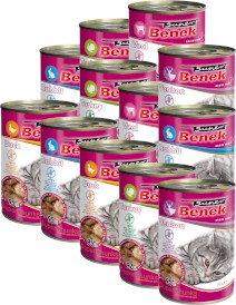 SUPER BENEK Adult Mięsne Kąski w sosie bez zboż MIX 12x415g - Zdjęcie główne