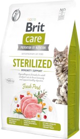 BRIT CARE Cat GF STERILIZED Immunity Wieprzowina 2kg - Zdjęcie główne