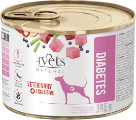 4VETS Natural DIABETES dla psa z cukrzycą 12x185g - Zdjęcie nr 3
