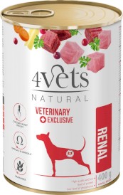 4VETS Natural RENAL dla psa z chorymi nerkami 12x400g - Zdjęcie nr 2