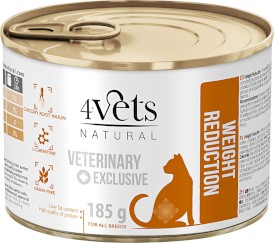 4VETS Natural WEIGHT REDUCTION dla kota 6x185g - Zdjęcie nr 2