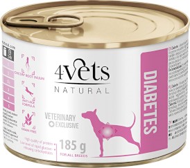 4VETS Natural DIABETES dla psa z cukrzycą 12x185g - Zdjęcie nr 2