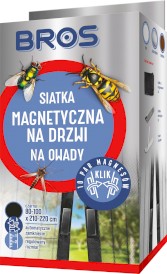 BROS Siatka magnetyczna na drzwi czarna 100 x 220cm