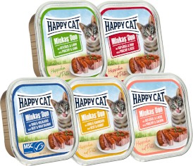 HAPPY CAT DUO Rind Kaninchen Wołowina Królik pasztet 100g - Zdjęcie nr 2