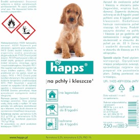 HAPPS Spray na pchły i kleszcze w otoczeniu psa 250ml - Zdjęcie nr 3