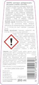 HAPPS Szampon pielęgnacyjny dla psów o ciemnej sierści 200ml - Zdjęcie nr 3