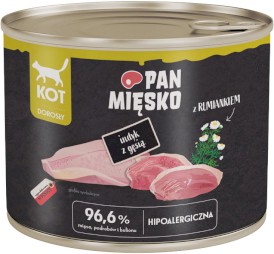 PAN MIĘSKO Indyk z Gęsią dla kota 200g - Zdjęcie główne