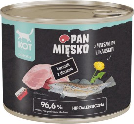 PAN MIĘSKO Kurczak z Dorszem dla kota 200g - Zdjęcie główne