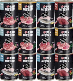 PAN MIĘSKO MIX SMAKÓW dla psa 12x400g - Zdjęcie główne