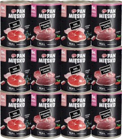 PAN MIĘSKO MIX SMAKÓW dla szczeniąt 12x400g - Zdjęcie główne