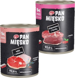 PAN MIĘSKO Wieprzowina z Kaczką dla szczeniąt 800g - Zdjęcie nr 2