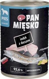 PAN MIĘSKO Indyk z Dorszem dla psa 400g - Zdjęcie nr 2