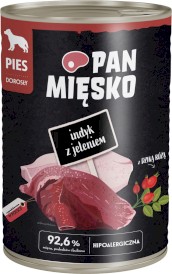 PAN MIĘSKO Indyk z Jeleniem dla psa 400g - Zdjęcie główne