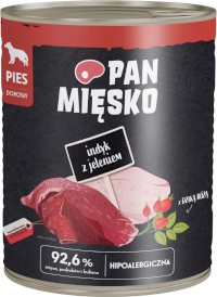 PAN MIĘSKO Indyk z Jeleniem dla psa 800g - Zdjęcie główne