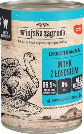 WIEJSKA ZAGRODA Indyk z Łososiem bez zbóż dla kota 400g - Zdjęcie główne