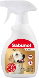 SABUNOL Płyn do zwalczania pcheł kleszczy u psa 250ml - Zdjęcie główne