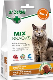 DR SEIDEL Mix Snacks 2w1 Piękna Sierść i Malt dla kota 60g