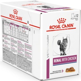 ROYAL CANIN VET RENAL Feline Chicken KURCZAK 12x85g - Zdjęcie główne