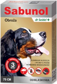 SABUNOL Obroża odblaskowa dla psa na kleszcze pchły 75cm - Zdjęcie główne