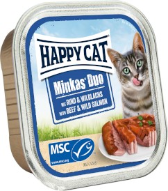 HAPPY CAT DUO Rind Wildlachs Wołowina Łosoś pasztet 100g - Zdjęcie główne