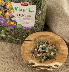 VITAPOL Vita Herbal Duo Snack Łąka owocowa dla gryzoni i królika 400g - Zdjęcie nr 3