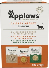 APPLAWS Multipak z Kurczaka Saszetki dla kota 12x70g - Zdjęcie główne