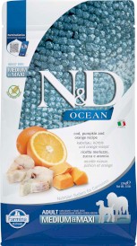 FARMINA ND DOG OCEAN Cod Pumpkin Orange Adult Medium / Maxi 2,5kg - Zdjęcie główne