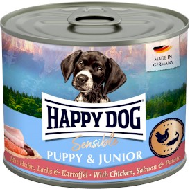 HAPPY DOG Sensible PUPPY JUNIOR Łosoś Ziemniaki 200g - Zdjęcie główne