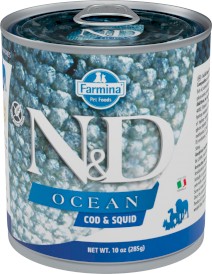 FARMINA ND DOG OCEAN Cod Squid Okoń Kalmar 285g - Zdjęcie główne