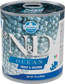 FARMINA ND DOG OCEAN Trout Salmon Pstrąg Łosoś 285g - Zdjęcie główne