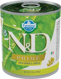 FARMINA ND DOG PRIME Boar Apple Dziczyzna Jabłko 285g - Zdjęcie główne