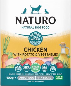 NATURO Adult Dog GF Kurczak Ziemniaki Warzywa tacka 400g - Zdjęcie nr 2