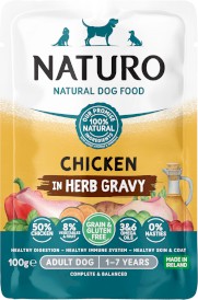 NATURO Adult Dog GF Kurczak w sosie ziołowym 100g - Zdjęcie główne
