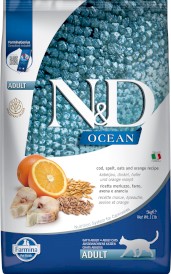FARMINA ND CAT OCEAN Cod Spelt Oats Orange Adult 5kg - Zdjęcie główne