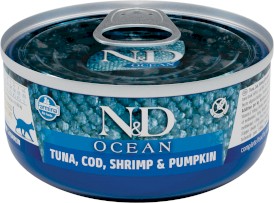FARMINA ND CAT OCEAN Tuna Cod Shrimp Pumpkin Adult 70g - Zdjęcie główne