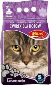 BENEK MILUŚ Standard Lawenda Żwirek bentonitowy 5l - Zdjęcie główne
