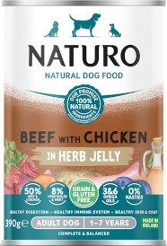 NATURO Adult Dog GF Wołowina Kurczak w galaretce 390g - Zdjęcie nr 2