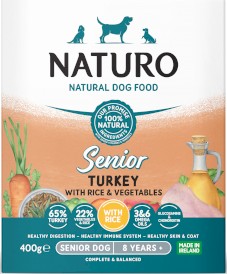 NATURO Senior Dog Indyk Ryż Warzywa tacka 400g - Zdjęcie nr 2
