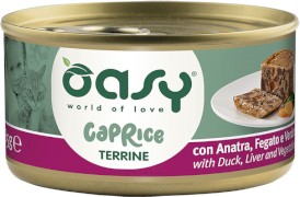 OASY Cat Caprice Terrine Kaczka Wątroba Warzywa dla kota 85g - Zdjęcie główne