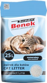 Super BENEK Compact Naturalny Żwirek bentonitowy 25l - Zdjęcie główne
