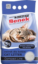 Super BENEK Compact Bryza Morska Żwirek bentonitowy 5l - Zdjęcie główne