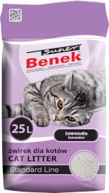Super BENEK Standard Lawenda Żwirek bentonitowy 25l - Zdjęcie główne