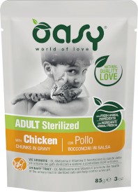 OASY Cat Lifestage Adult Sterilized Chicken Kurczak 85g - Zdjęcie główne