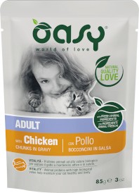 OASY Cat Lifestage Adult Chicken Kurczak w sosie 85g - Zdjęcie główne