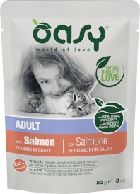 OASY Cat Lifestage Adult Salmon Łosoś w sosie 85g - Zdjęcie główne
